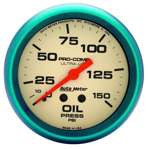 [ATM4523] Autometer - 2-5/8 Ultra-Nite Oil Press. Gauge 0-150psi