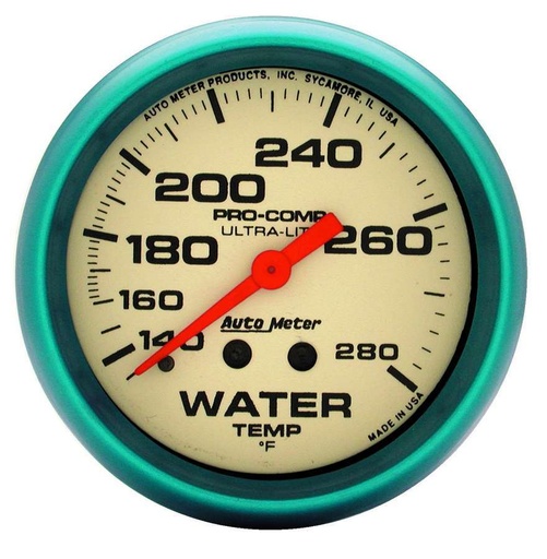 [ATM4535] Autometer - 2-5/8 Ultra-Nite Water Temp Gauge 140-280