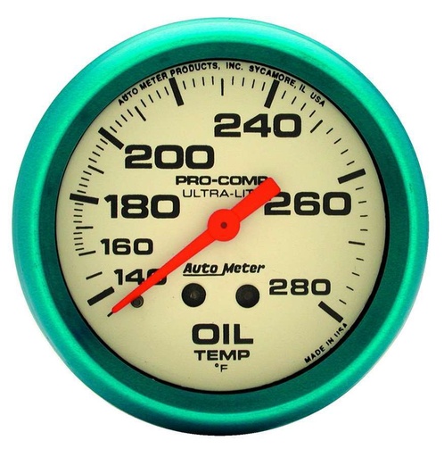 [ATM4541] Autometer - 2-5/8 Ultra-Nite Oil Temp Gauge 140-280