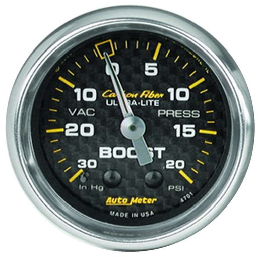 [ATM4701] Autometer - 2-1/16in C/F Boost Gauge 30in HG/20psi