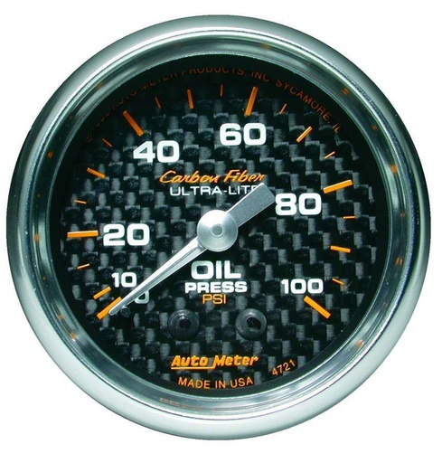 [ATM4721] Autometer - C/F 2-1/16in Oil Pressure Gauge 0-100PSI