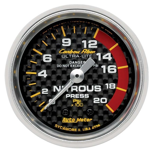 [ATM4728] Autometer - C/F 2-1/16in Nos Pressure Gauge 0-2000PSI