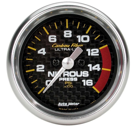 [ATM4774] Autometer - 2-1/16in C/F Nitrous Press. Gauge 0-1600psi