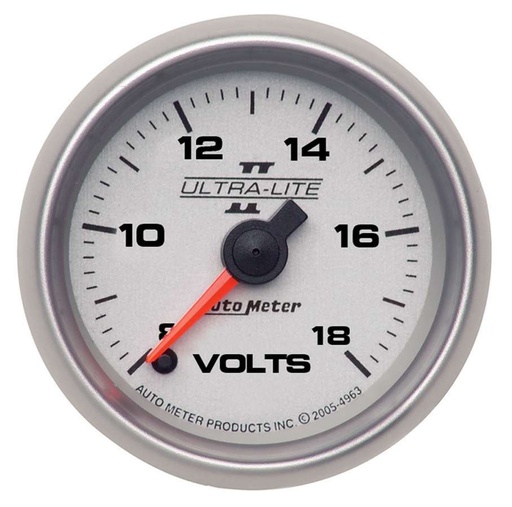 [ATM4991] Autometer - 2-1/16 U/L II Voltmeter 8-18 Full Sweep