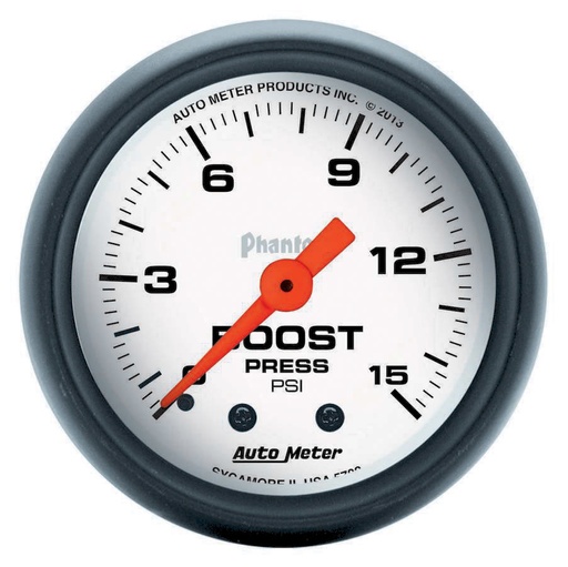 [ATM5702] Autometer - 2-1/16 Phantom Boost Gauge 0-15psi