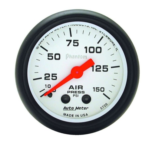 [ATM5720] Autometer - 2-1/16 Phantom Air Press. Gauge 0-150psi