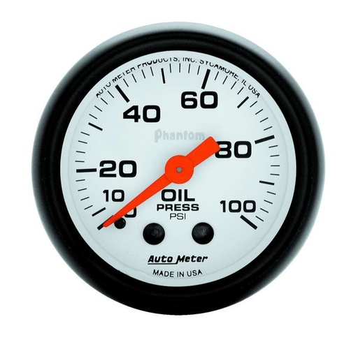 [ATM5721] Autometer - Phantom 2 1/16in Oil Pressure 0-100 PSI Mech.