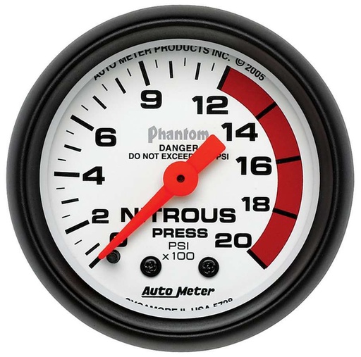 [ATM5728] Autometer - 2-1/16in Phantom Nitrous Pressure Gauge