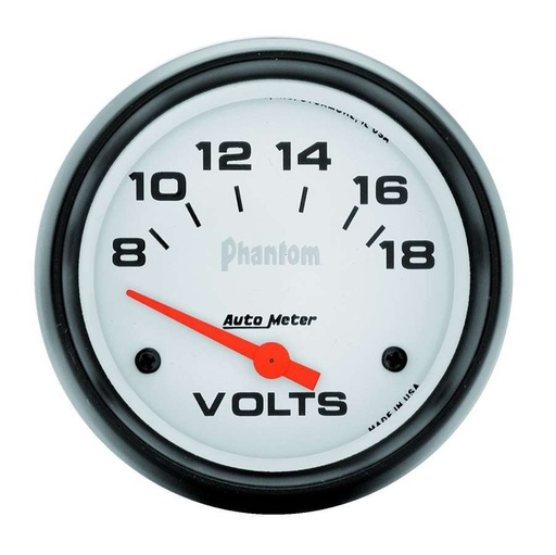 [ATM5891] Autometer - 2-5/8in Phantom Voltmeter 8-18 Volts