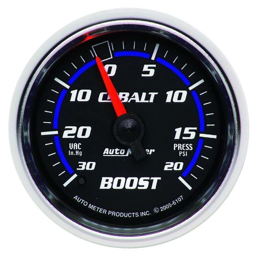 [ATM6107] Autometer - 2-1/16in C/S Boost/Vac Gauge 30in HG/20psi