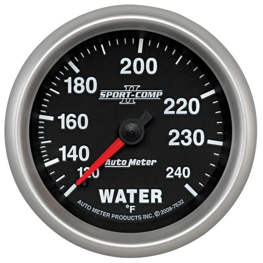[ATM7632] Autometer - 2-5/8 Sc Ii Water Temp Gauge 120-240 Degrees