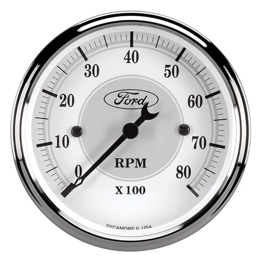 [ATM880088] Autometer - Ford Racing Tach - 3-1/8 In-Dach - White Face