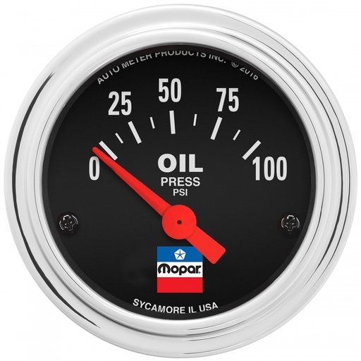 [ATM880786] Autometer - 2-1/16 Oil Press Gauge Mopar Logo Series