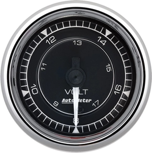 [ATM9791] Autometer - 2/16 Chrono Chrome Gauge Voltmeter 18-Volt
