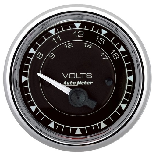 [ATM9792] Autometer - 2/16 Chrono Chrome Gauge Voltmeter 18-Volt