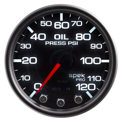 [ATMP32552] Autometer - Spek-Pro Oil Pressure Gauge 0-120psi 2-1/16