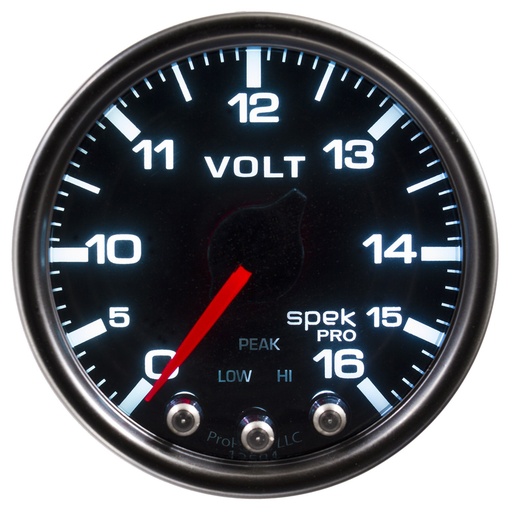 [ATMP34452] Autometer - Spek-Pro Voltmeter Gauge 0-16 Volt 2-1/16
