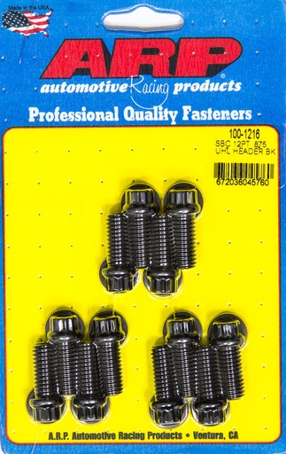 [ARP100-1216] ARP - Header Bolt Kit - 12pt. 3/8 x .875 UHL (12)