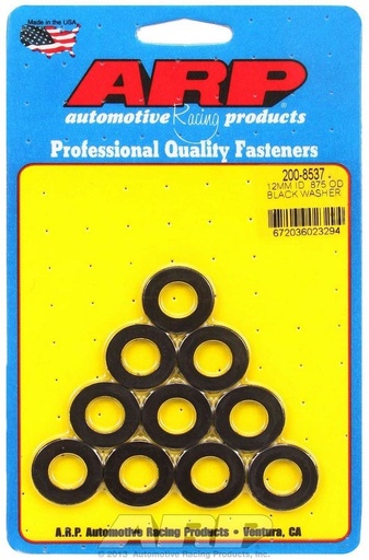[ARP200-8537] ARP - Black Washers - 12mm ID x 7/8 OD (10)