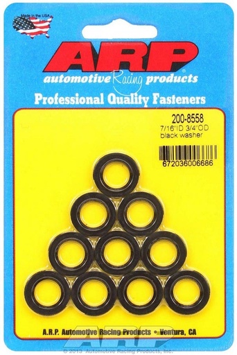 [ARP200-8558] ARP - Black Washers - 7/16 Id X 3/4 Od (10)
