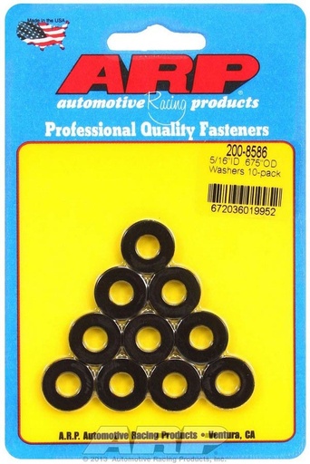 [ARP200-8586] Arp - Black Washers - 5/16 Id X .675 Od (10)