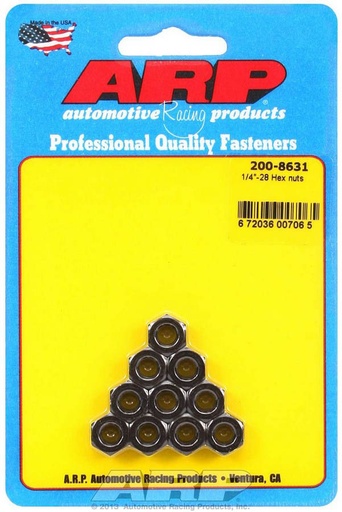 [ARP200-8631] ARP - 1/4-28 Hex Nut W/Flange Kit (10Pk)