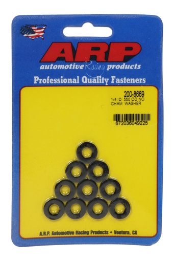 [ARP200-8669] ARP - 1/4 ID x .550 OD Black Washers No-Chamfer 10pk