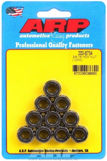 [ARP200-8734] ARP - Hex Nuts - 3/8-16 (10)