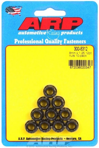 [ARP300-8312] ARP - 8mm X 1.25 12pt. Nuts (10)