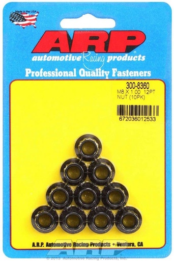 [ARP300-8360] ARP - 8mm X 1.00 12pt. Nuts (10)