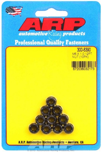 [ARP300-8390] ARP - 6mm X 1.00 12pt. Nuts (10)