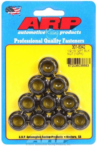 [ARP301-8342] Arp - 1/2-13 12Pt Nut Kit 10Pk