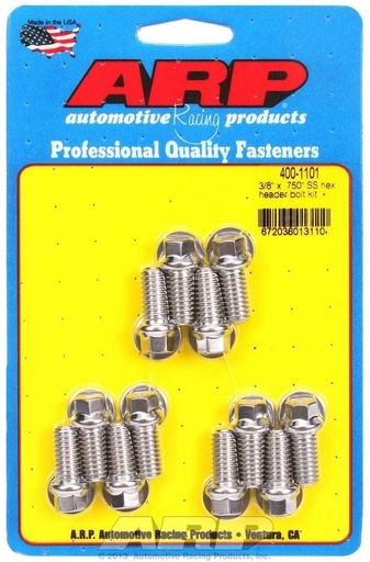 [ARP400-1101] ARP - S/S Header Bolt Kit - 3/8 x .750 UHL (12)