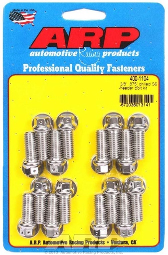 [ARP400-1104] ARP - S/S Header Bolt Kit - 3/8 x .875 UHL (16)