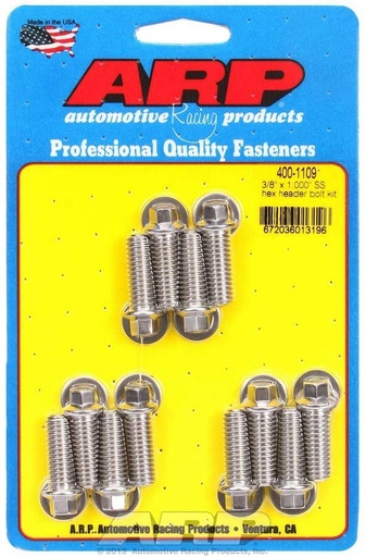 [ARP400-1109] ARP - S/S Header Bolt Kit - 3/8 x 1.00 UHL (12)