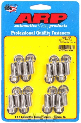 [ARP400-1208] ARP - S/S Header Bolt Kit - 3/8 x .750 UHL (16)