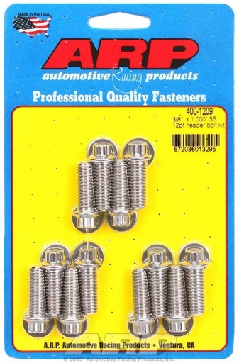 [ARP400-1209] ARP - S/S Header Bolt Kit - 3/8 x 1.00 UHL (12)