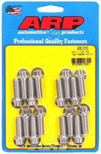 [ARP400-1210] ARP - S/S Header Bolt Kit - 3/8 x 1.00 UHL (16)