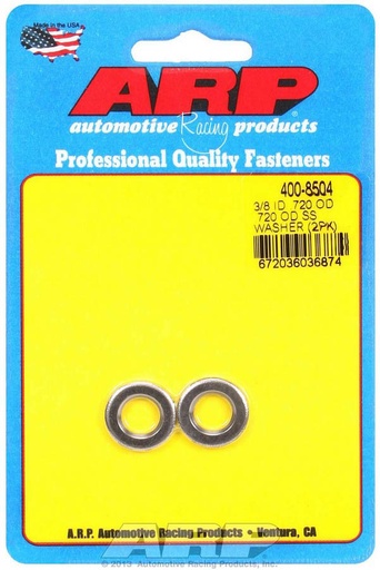 [ARP400-8504] ARP - S/S Flat Washers - 3/8 Id X .715 Od (2pk)