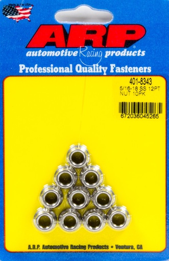 [ARP401-8343] ARP - S/S 12pt. Nut - 5/16-18 10pk