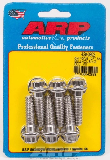 [ARP429-0902] ARP - S/S Bellhousing Bolt Kit - 12pt. GM V6/V8