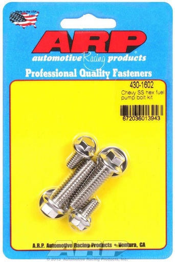 [ARP430-1602] ARP - S/S Chevy Fuel Pump Bolt Kit 6pt.
