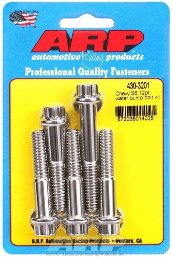 [ARP430-3201] ARP - S/S Water Pump Bolt Kit Chevy 12pt