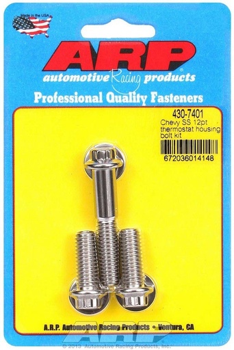[ARP430-7401] ARP - Chevy S/S Thermostat Housing Bolt Kit 12pt.