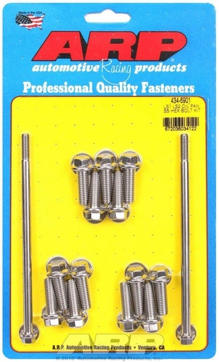 [ARP434-6901] ARP - S/S Oil Pan Bolt Kit 6pt. LS1/LS2