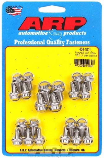 [ARP454-1801] Arp - Ford S/S Oil Pan Bolt Kit 12Pt.