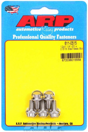 [ARP611-0515] Arp - S/S Bolt Kit - 12Pt. (5) 1/4-20 X .515