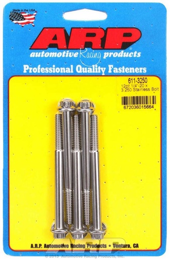 [ARP611-3250] ARP - S/S Bolt Kit - 12pt. (5) 1/4-20 x 3.250