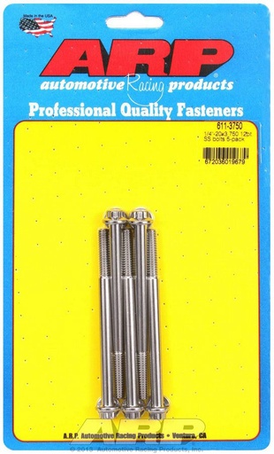 [ARP611-3750] Arp - S/S Bolt Kit - 12Pt. (5) 1/4-20 X 3.750