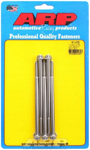 [ARP611-4750] Arp - S/S Bolt Kit - 12pt. (5) 1/4-20 X 4.750